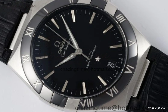 0104 Constellation Black Ceramic SS SBF 1:1 Best Edition Black Dial on Black Gummy Strap A8900 Super Clone TimelessDesign 7798